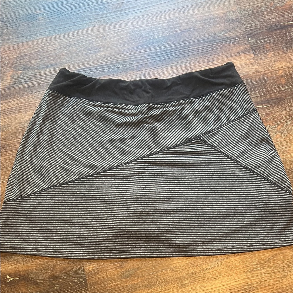 Striped Black and Gray Women's Skirt